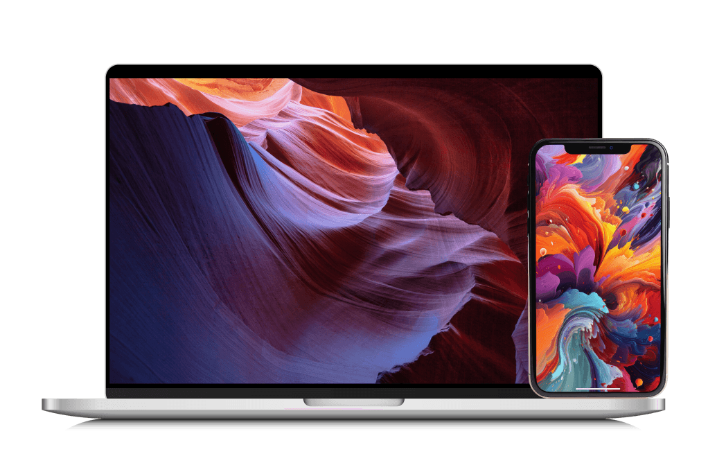 Portfolio showcase — laptop and phone mockups